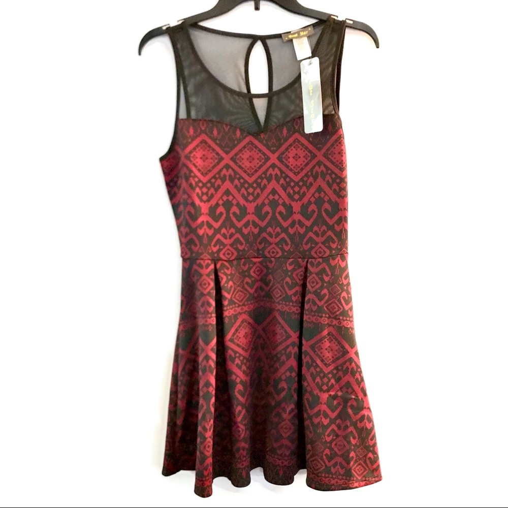 Red and Black Cocktail Dress